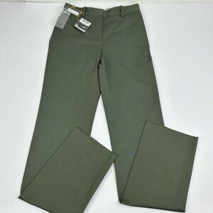 Loro Piana Women’s NWT Green Philadelphia Straight Leg Trouser EU40/US4/W28/L35
